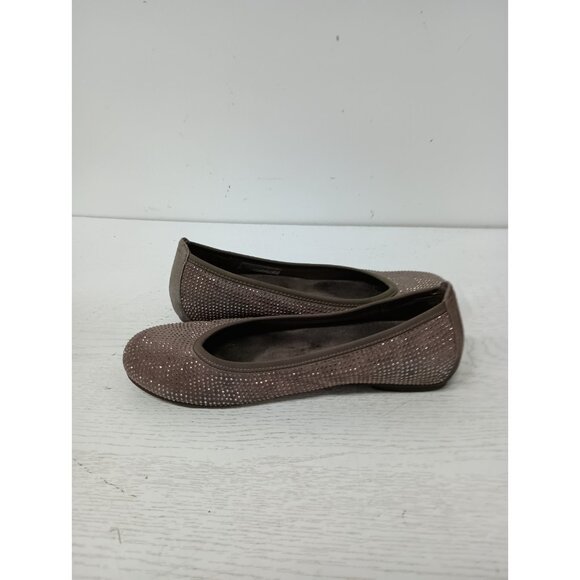 Vionic Ballet Flats Womens Size 8 Brown Sparkly Arch Support Comfort Shoes - Picture 9 of 13